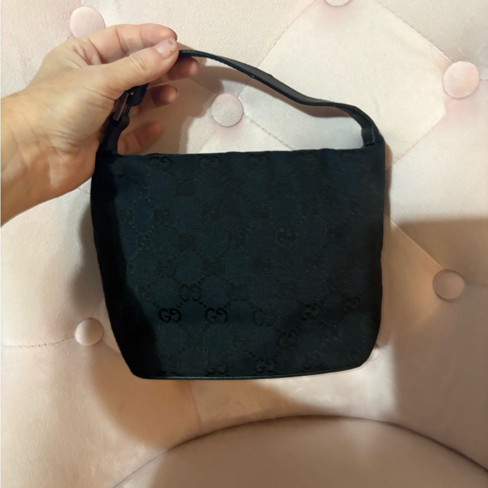 Gucci Black GG Canvas Handbag Accessory Pouch